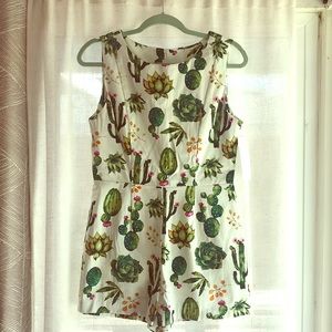 Cactus Print Romper